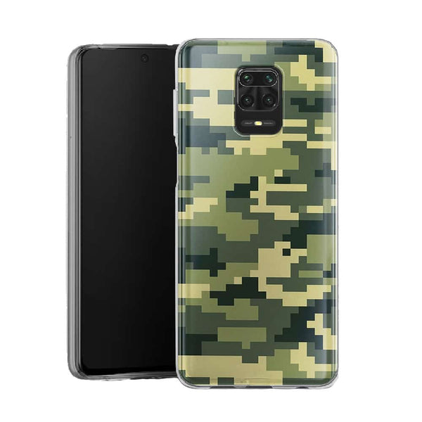 Coque pour Xiaomi Note 9 Camouflage Pixel Militaire | Housse Silicone, Etui Antichoc / Motif pour les Militaires